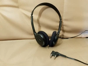 Kopfhörer Bügelkopfhörer Ohraufliegend mit 3,5 mm doppel Klinke Flugzeug Stecker - Bild 1 von 2