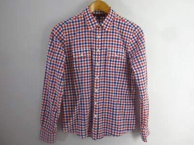 Blusa Camisa Brooks Brothers Mujer 8 Rojo Blanco Azul Cuadros LS Algodón S Foto 1 de 4