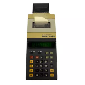 Calculadora de impresora Royal 5HPD de colección - sin probar, sin cable de carga, se vende como está - Imagen 1 de 4