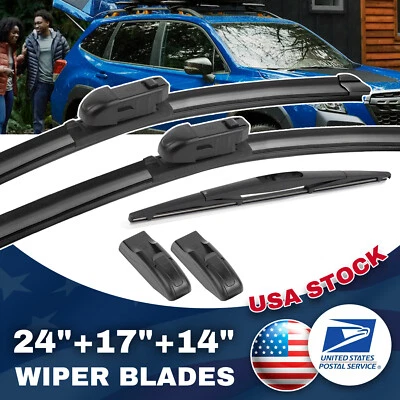Juego de 3 escobillas limpiaparabrisas OEM 24" 17" 14" para Subaru Forester 2010-2023 Foto 1 de 4