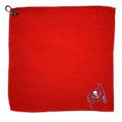 Tampa Bay Buccaneers NFL 15 X 15" Microfiber Waffle Golf Towel w/ Carabiner Clip - Image 1 of 3
