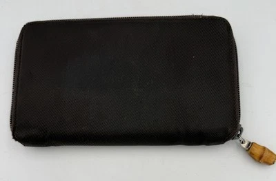 Cartera de Colección Gucci Marrón Nailon Patente Interior Cremallera Era Tom Ford Foto 1 de 4