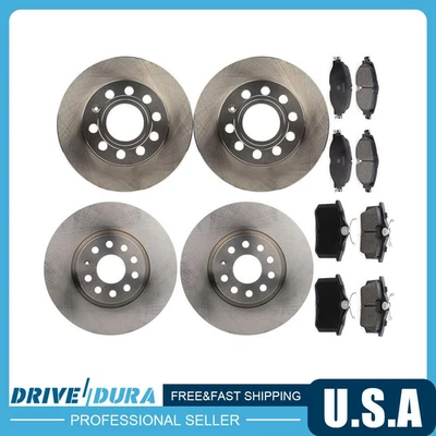 Rotores de freno de disco delanteros y traseros pastillas de freno para Seat Leon 2017 Foto 1 de 4