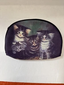 Vintage Salamander Kitty Cat Themed Makeup Bag, From Taiwan,1996 - Picture 1 of 8