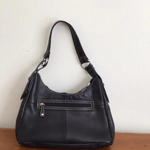 St. John's Bay Black Leather Handbag Purse - Picture 1 of 8