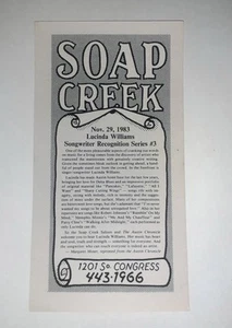 Soap Creek Saloon Lucinda Williams Austin Texas Songwriters Serie Tischkarte - Bild 1 von 1