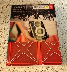 New NOS Adobe Photoshop Elements 12 Windows Mac OS / CD Rom + Manual Serial Key - Picture 1 of 7