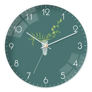2 pezzi orologio rotondo semplice movimento silenzioso grande numero silenzioso orologio da parete - Foto 1 di 12
