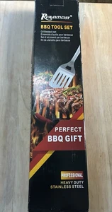 ROMANTICIST Heavy Duty BBQ Grill Tool Set, Stainless Steel Spatula set for Dad - Bild 1 von 3