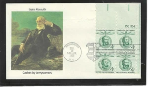 LAJOS KOSSUTH PLATTENBLOCK FDC 1958 WASHINGTON, DC JERRY'S ABDECKUNGEN NUR 1 HERGESTELLT - Bild 1 von 1