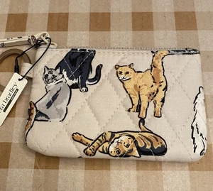 Vera Bradley Ausweisetui mit Reißverschluss und Schlüsselring im Leben einer Katze. "  NEU - Bild 1 von 5