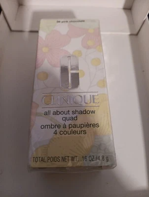 New in Box! Clinique All About Shadow Quad ~ 06 Pink Chocolate.  .16oz Nib  - Image 1 of 4