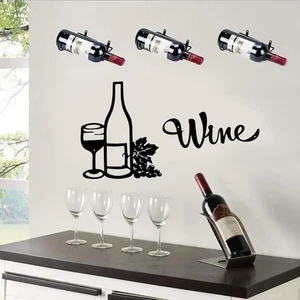 2 Pcs/Set Wine Bottle Wine Bottle Metal Silhouette Living Room - Picture 1 of 12