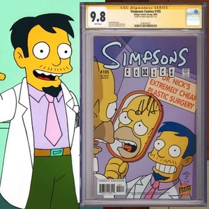 CGC 9.8 SS Simpsons Comics #105 signed by Hank Azaria 2004 Dr. Nick Riviera - Picture 1 of 2