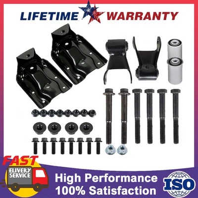 Rear Leaf Spring Hanger Bracket & Shackle Kit For Chevy Silverado GMC Sierra US Foto 1 de 4