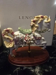 Figurina Lenox Christmas Carousel Horse Edizione Limitata 2006 Rara Usata - Foto 1 di 20