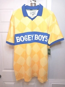 Bogey Boys Golf Polo di Macklemore Camicia a Quadri Uomo Tg XL Giallo Blu - Foto 1 di 3