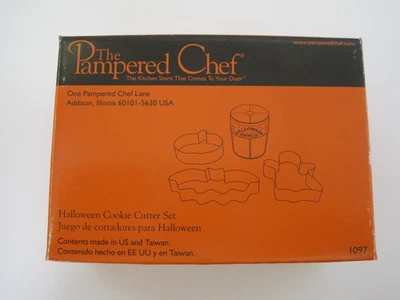 Pampered Chef Halloween 3 Cortadores de Galletas Murciélago Fantasma Calabaza - Nuevo en Caja Foto 1 de 4