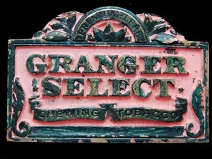 II25147 NICE VINTAGE 1988 ***GRANGER SELECT CHEWING TOBACCO*** BELT BUCKLE - Picture 1 of 2