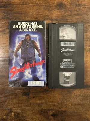 Slaughterhouse VHS (1987) Charter Entertainment Horror Slasher Rare In Shrink - Image 1 of 4