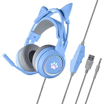 USB Wired Earphone 3.5mm Gaming Headset with Mic Noise-reduction for Computer PC - Image 1 of 4
