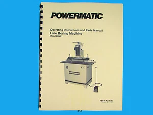 Powermatic Model LBM21 Line Boring Machine Instruction & Parts Manual *310 - Picture 1 of 3