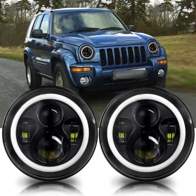 Faros LED Multifunción de 7" Pulgadas con Luz de Carrera Alta y Baja y DRL Halo - Imagen 1 de 4