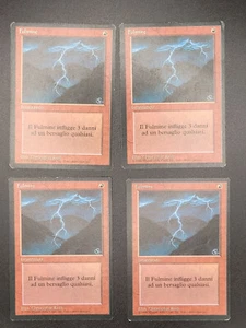 4x Lightning Bolt - Italian - FBB - EDH - Vintage - Modern #2681 - Picture 1 of 2