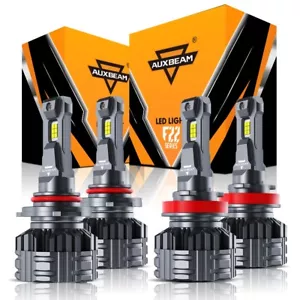 AUXBEAM F22 110W 9005 H11 Combo LED Headlight Bulbs High Low Beam CANBUS 6500K - Picture 1 of 12
