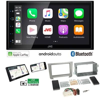 JVC Autoradio Apple CarPlay Android Auto für Ssangyong Rexton II ab 2013 silber - Bild 1 von 4
