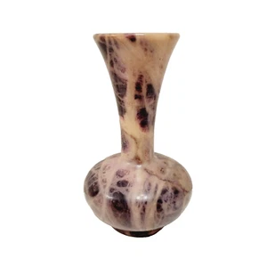 Vtg Pier 1 Imports Purple Swirl Marble Stone Bud Vase - Picture 1 of 5