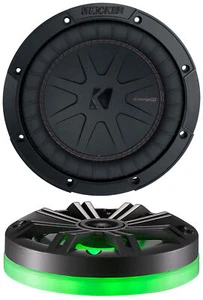 KICKER 48CWR82 CompR 600w 8" Subwoofer DVC 2-ohm Auto Audio Sub+Anillo LED COMPR8 - Imagen 1 de 12