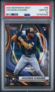 2024 BOWMAN'S BEST 38 JACKSON CHOURIO RC PSA 10 - Picture 1 of 2