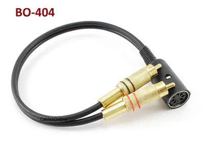 1ft Din-7/8 Female to 2-RCA Male BO, Naim, Quad Audio Adapter - Image 1 of 2