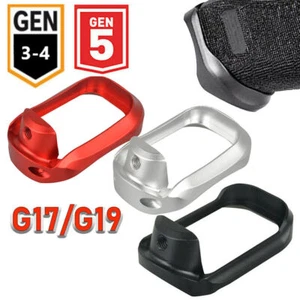 Anodized Aluminum Magwell Flared For Glock Gen 3-4 Gen 5 19/17/22/24/31/34/35/37 - Picture 1 of 15