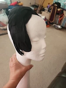 Vintage Best & Co. Headband  1930s-1950s Black Feathers Made In France 7 1/2"  - Picture 1 of 6