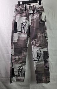 BDG Urban Outfitters Cowboy Gray Statue Graphic Denim Jeans Womens Size 25 - Picture 1 of 8