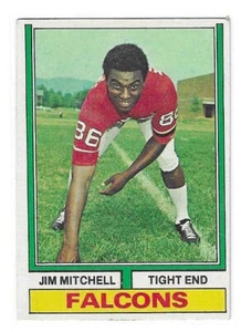 1974 TOPPS FOOTBALL JIM MITCHELL #107 ATLANTA FALCONS LOW GRADE - Picture 1 of 2