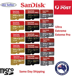 Micro SD Card SanDisk Ultra Extreme Pro 64GB 128GB 256GB 512GB 1TB Memory Card - Picture 1 of 18