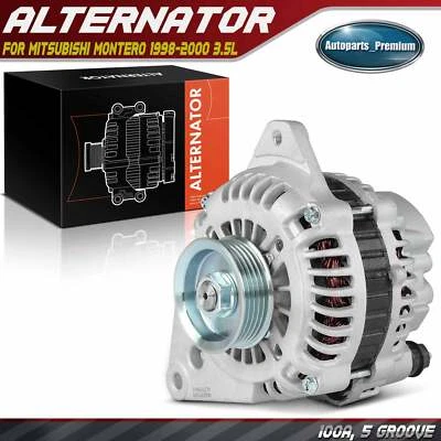 Alternator for Mitsubishi Montero 1998-2000 V6 3.5L 100A 12V Clockwise 5-Groove - Изображение 1 из 4