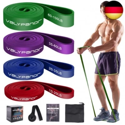 VALYPANOR Widerstandsbänder 4 verschiedene Stufen Fitnessbänder Klimmzug für Mä