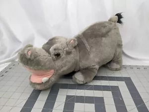 The Petting Zoo Hippo Plush Gray 8 Inch Tall 2017 Stuffed Animal Toy - Picture 1 of 12