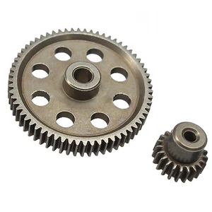 Metall Differentialgetriebe 64T Motor Ritzel Zahnräder Für H 1/10 RC Auto LKW - Bild 1 von 15