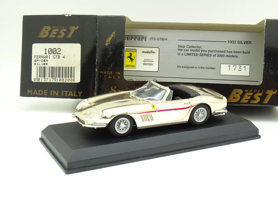 Best 1/43 - Ferrari 275 GTB 4 Spyder Silver 1002 - Photo 1/1