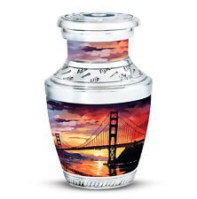 Human Urn Stylized Painting Of Golden Gate Bridge At Dusk (3 Inch) Pack Of 1