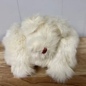 Vintage White Rabbit Fur Muff Hand Warmer Dog Bear 1950’s Toy Gift - Picture 1 of 8