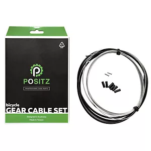 Positz Universal Road Bike Gear Cable Set: Outer Casing/Inner Cables/End Caps - Picture 1 of 2
