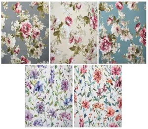 Rollos de tela suave de rosas florales brillantes para exteriores e interiores - 150 cm de ancho - 15 metros - Imagen 1 de 16