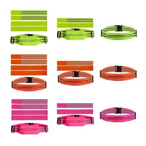 Reflective Belt Running Waist Pack Phone Holder Elastic Reflective Running Gear - Picture 1 of 22