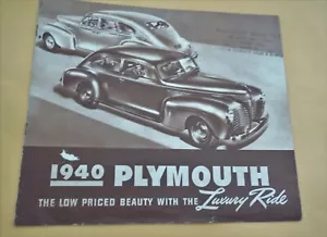1940 PLYMOUTH SALES BROCHURE - Bild 1 von 4